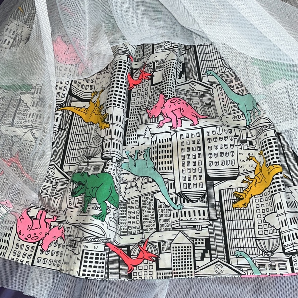 Cat & Jack Dinosaur Dress Size 7/8 EUC - Picture 4 of 5